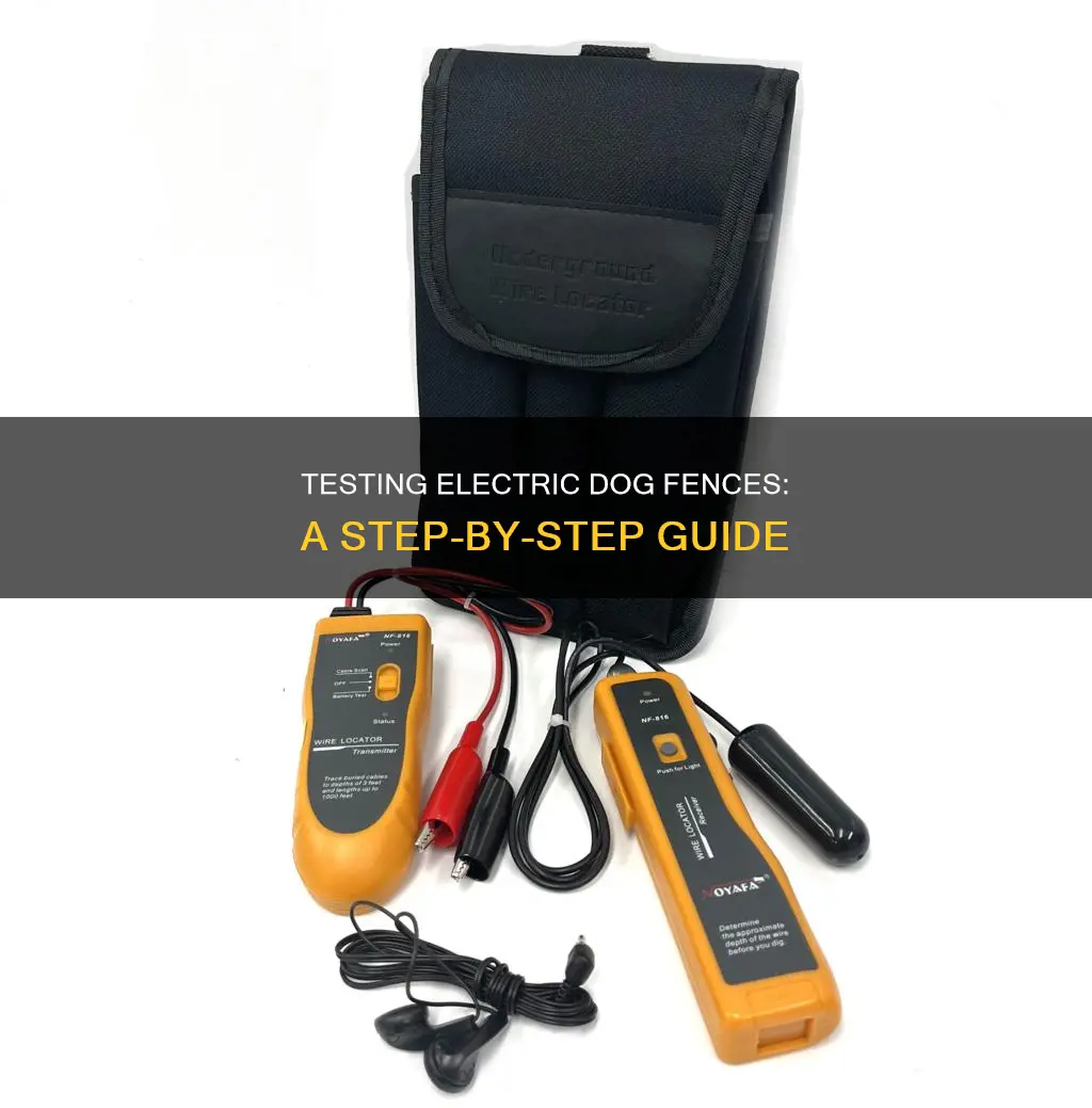 how to test an electric dog fence