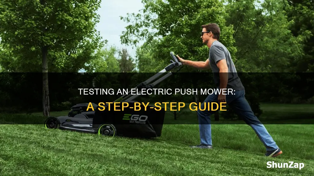 how to test an electric push mower