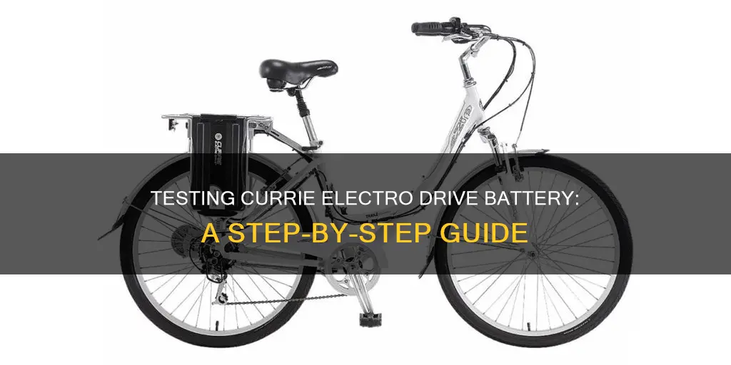 how to test currie electro drive battery