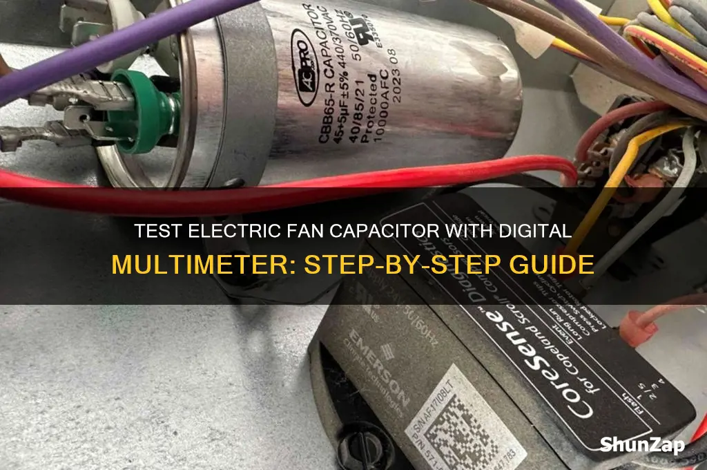 how to test electric fan capacitor using digital multimeter