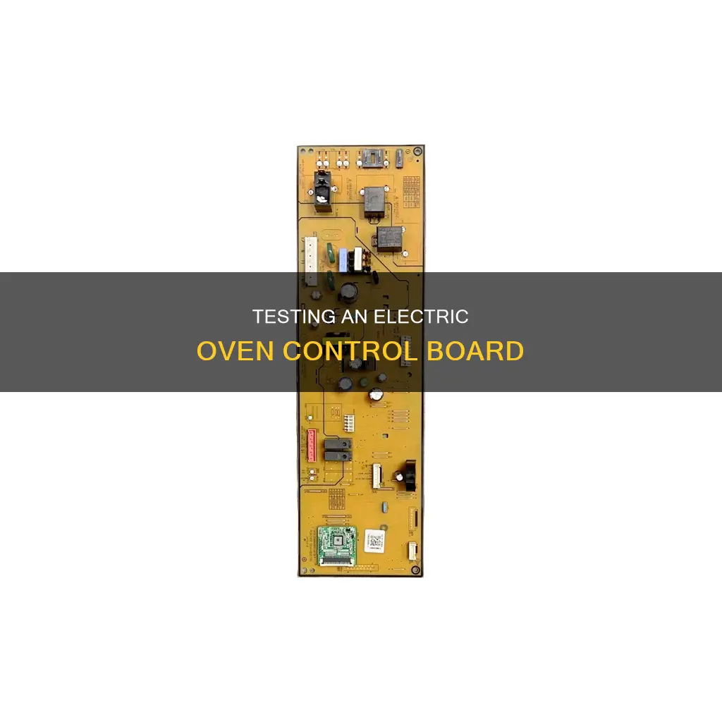 how to test electric oven control board
