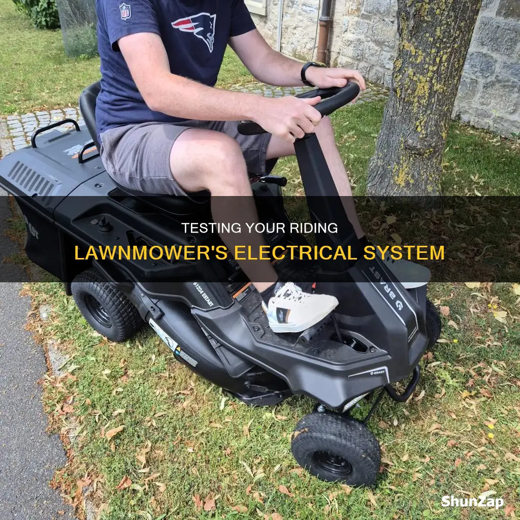 how to test electrical system riding lawnmower