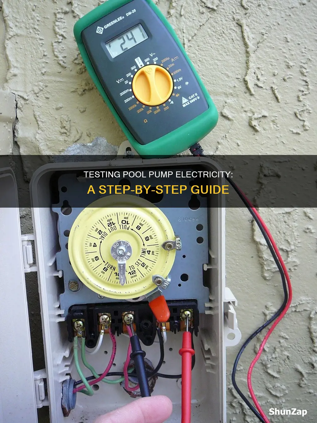 how to test electricity on pool pump