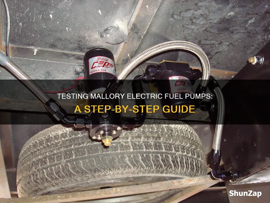 how to test mallory electric feul pump