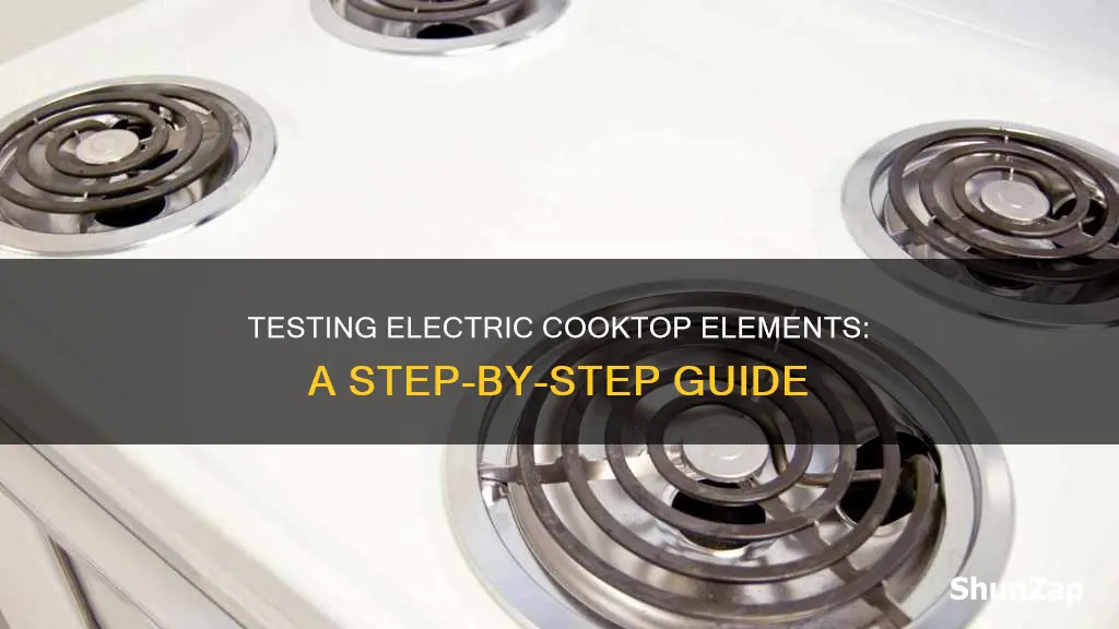 how to test my electric cooktop elements