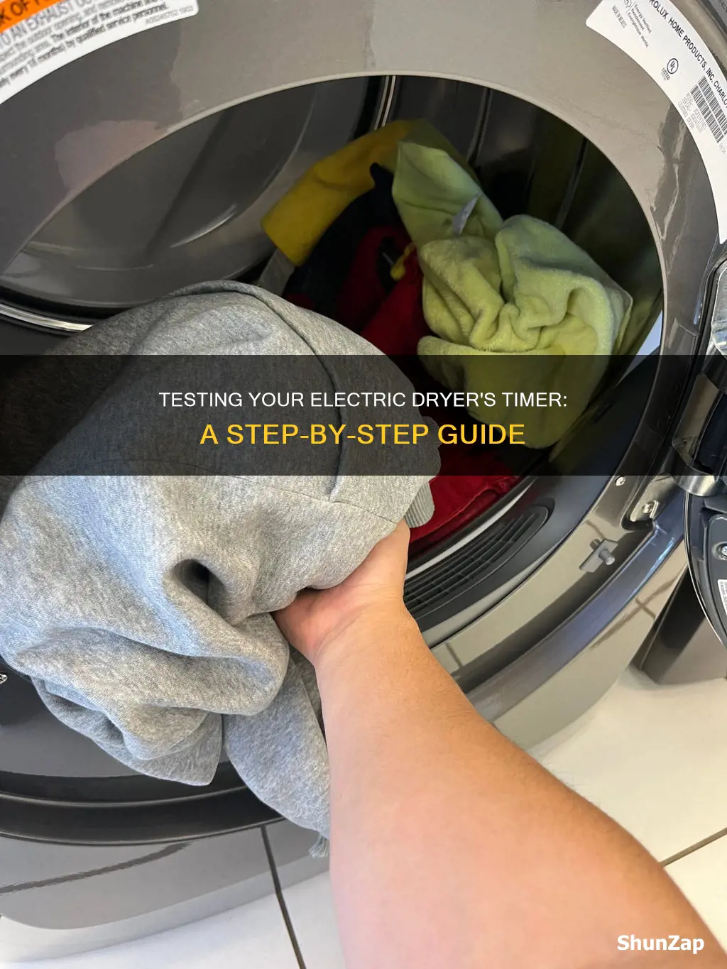 how to test timer on electric dryer