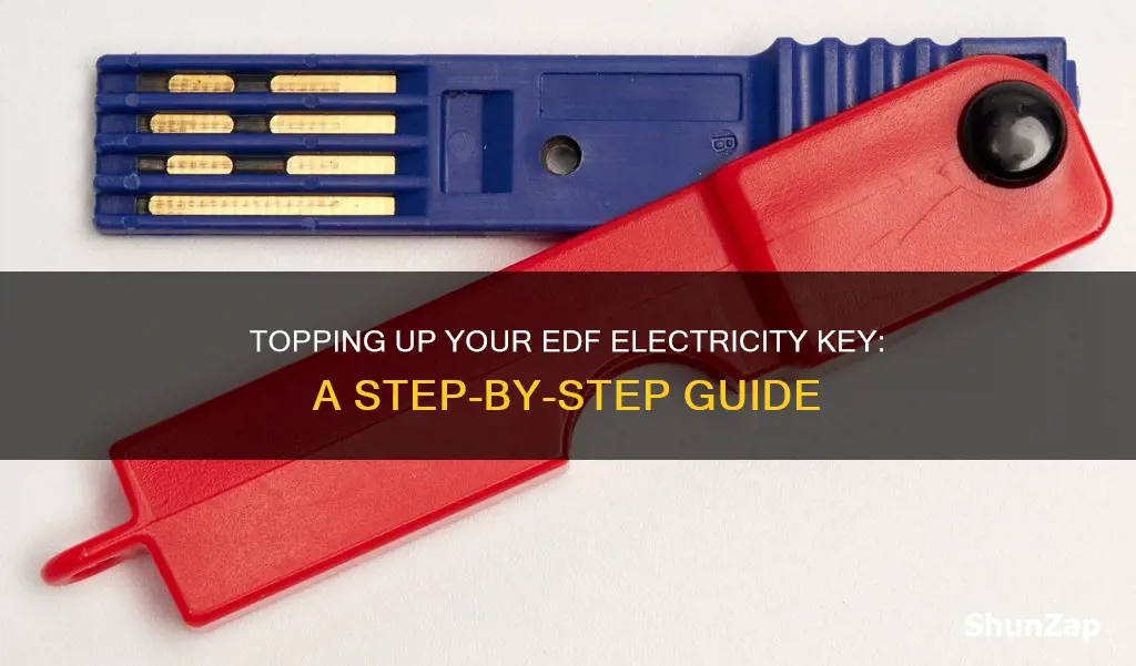 how to top up electricity key edf