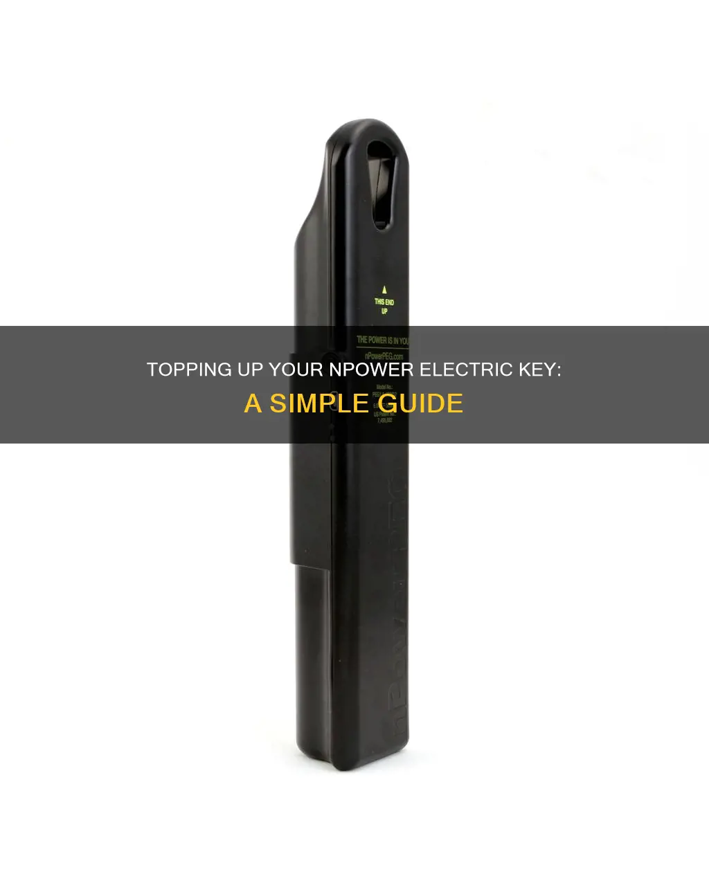 how to top up npower electric key