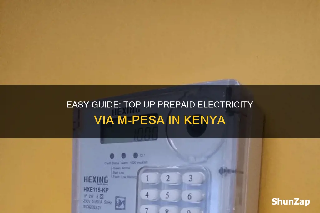 how to top up prepaid electricity using mpesa