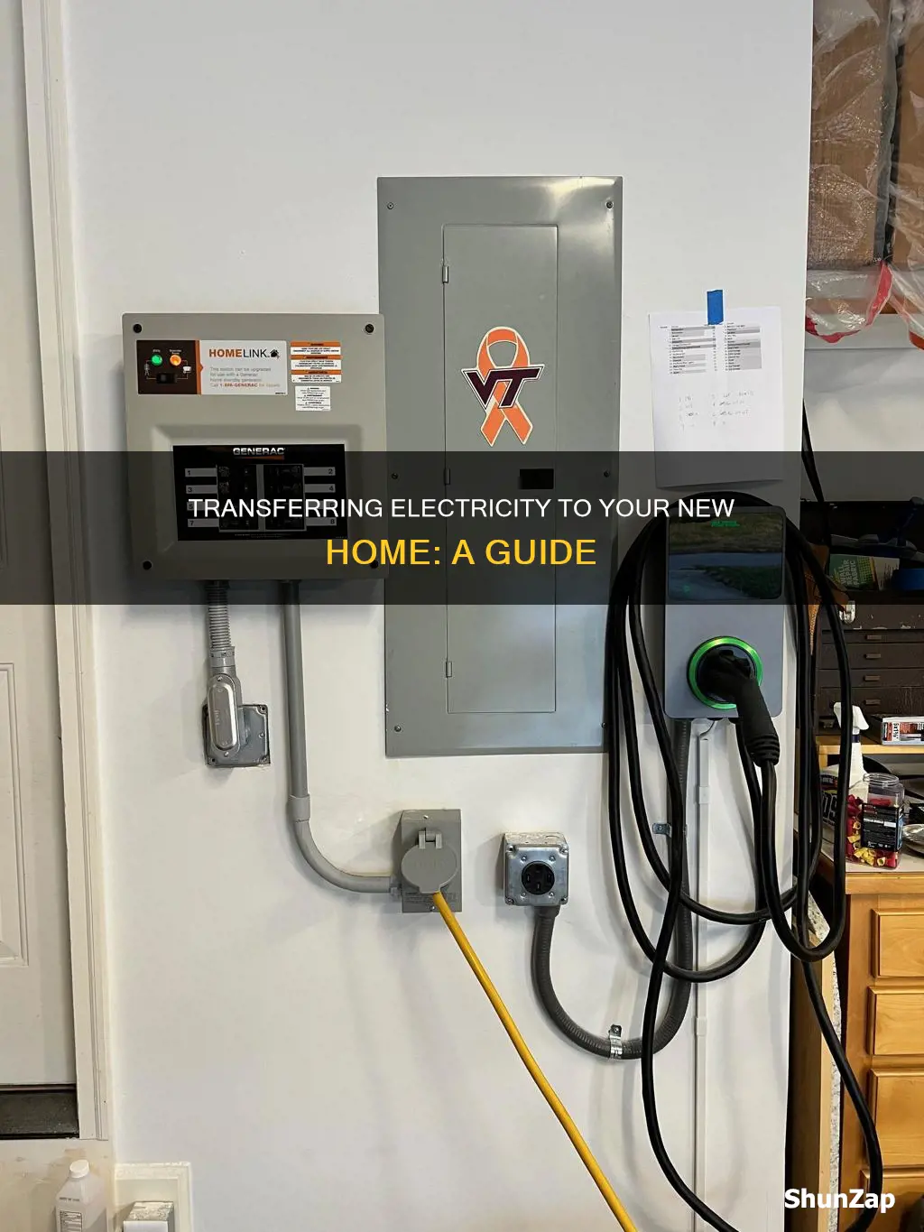how to transfer electric to new house