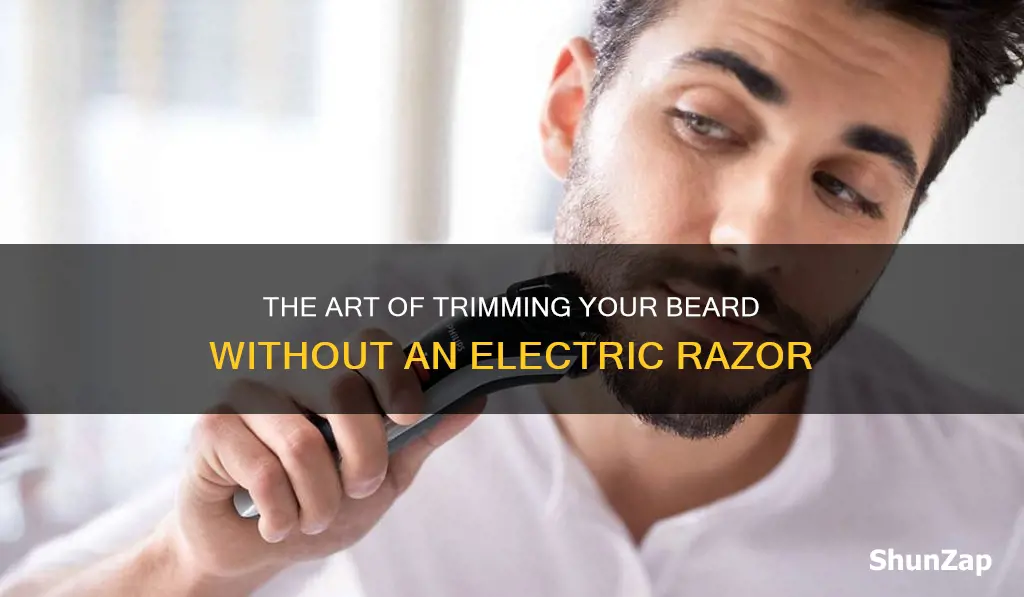 how to trim beard without electric razor