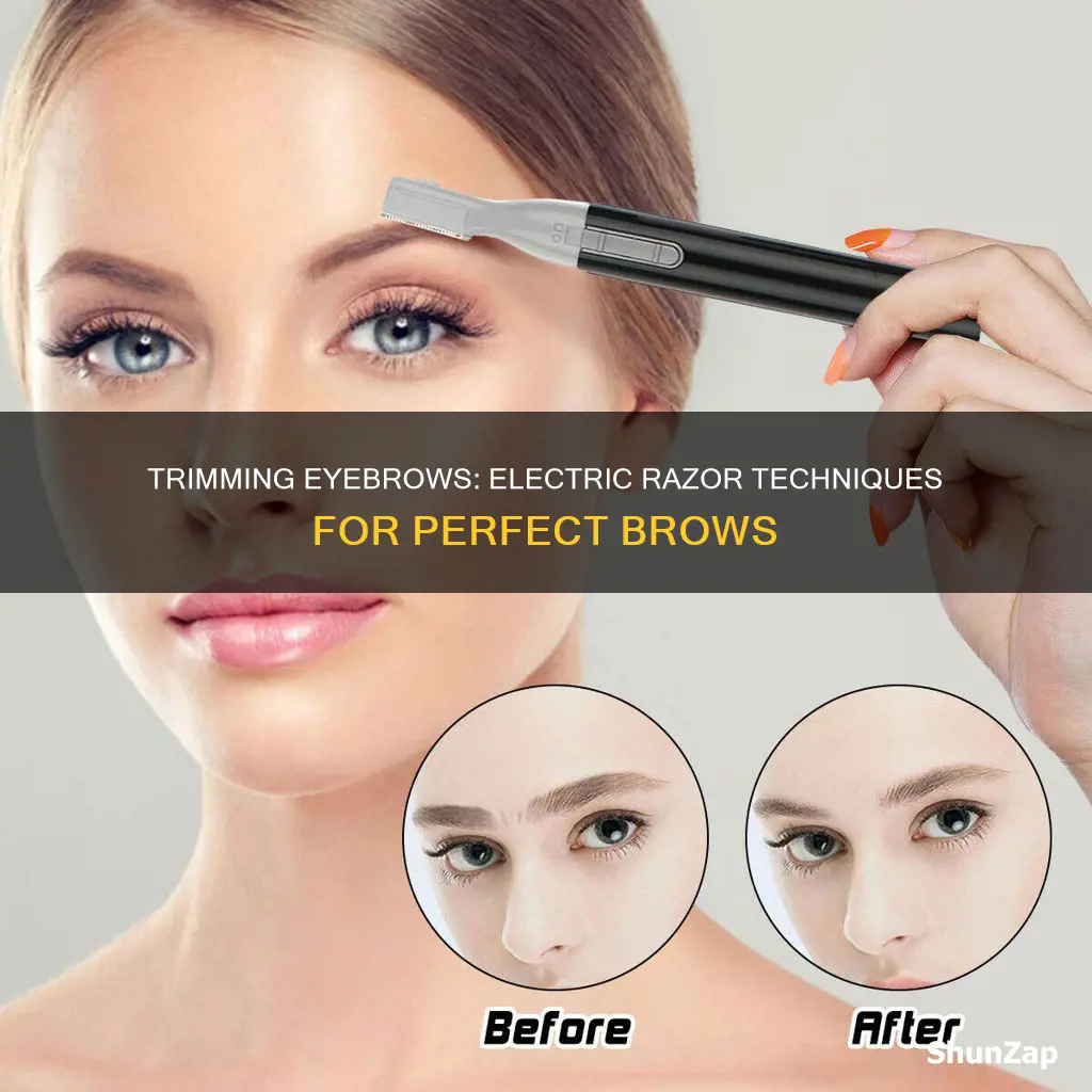 how to trim eyebrows with electric razor