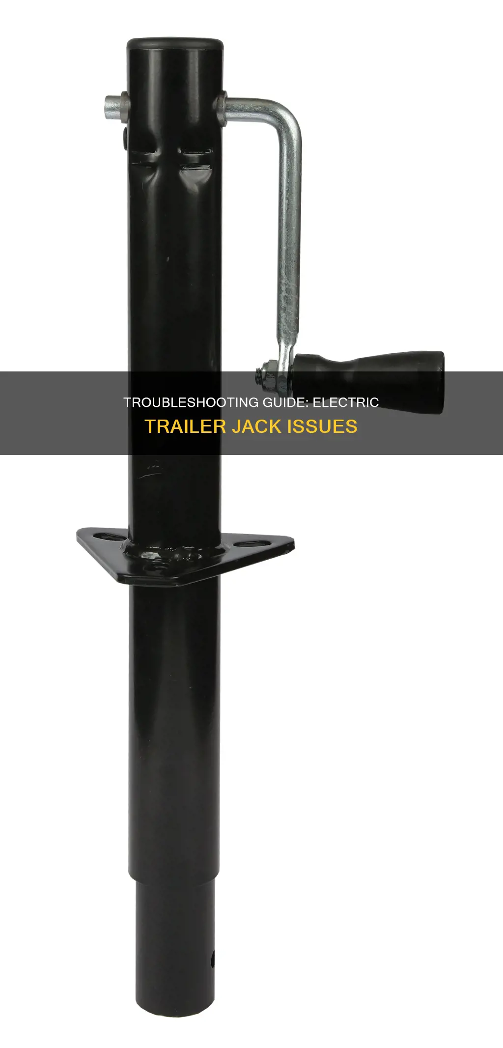 how to troubleshoot a electric trailer jack