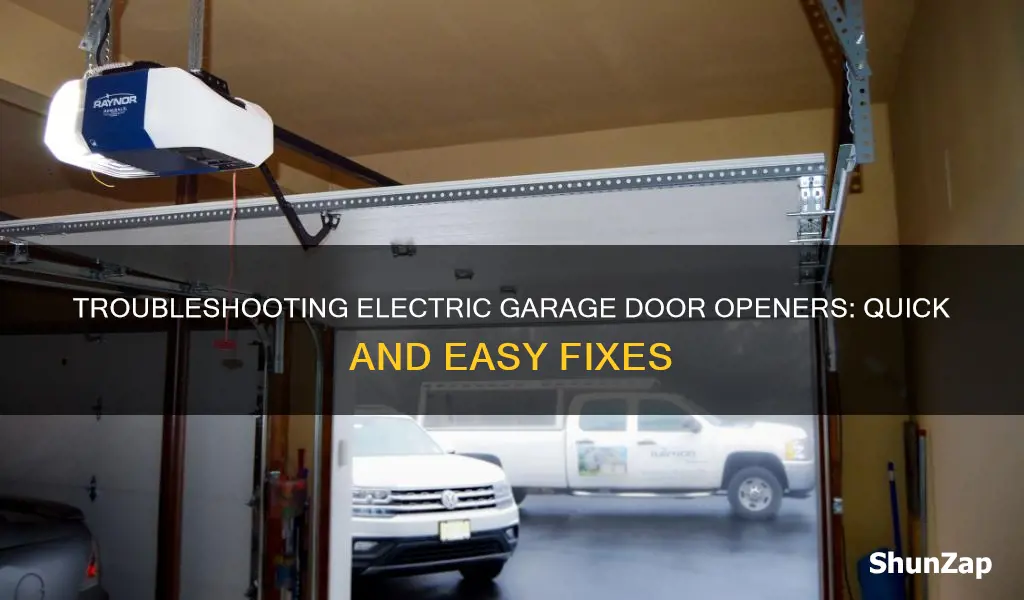 how to troubleshoot electric garage door opener