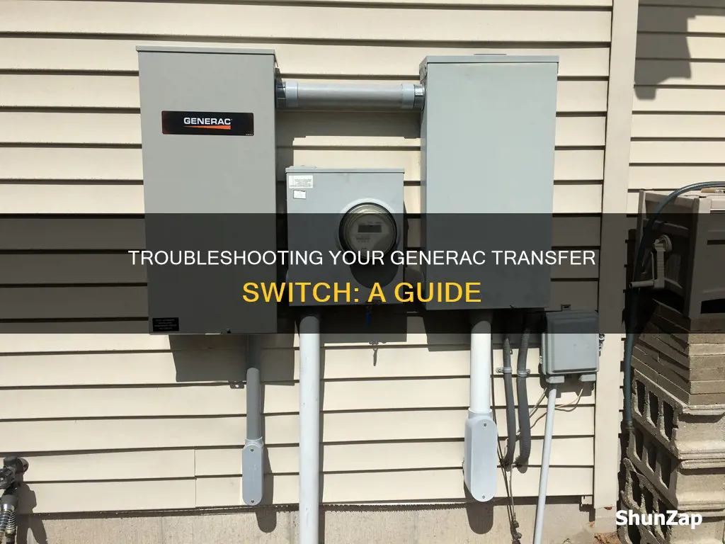 how to troubleshoot electrical transfer switch generac
