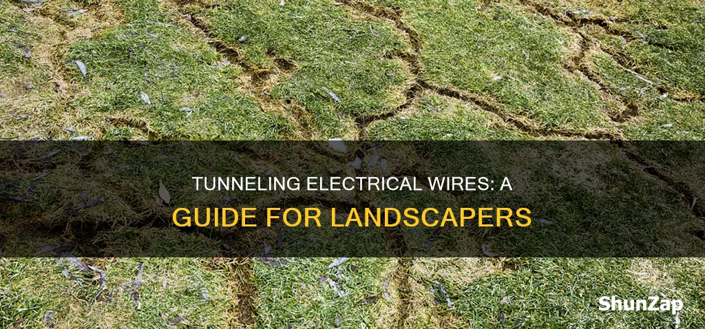 how to tunnel under landscaping for electrical