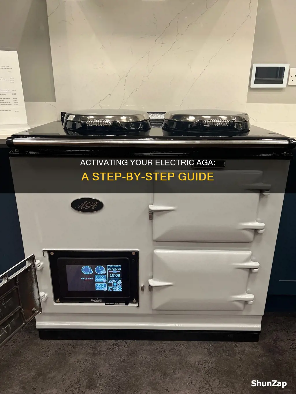 how to turn an electric aga on