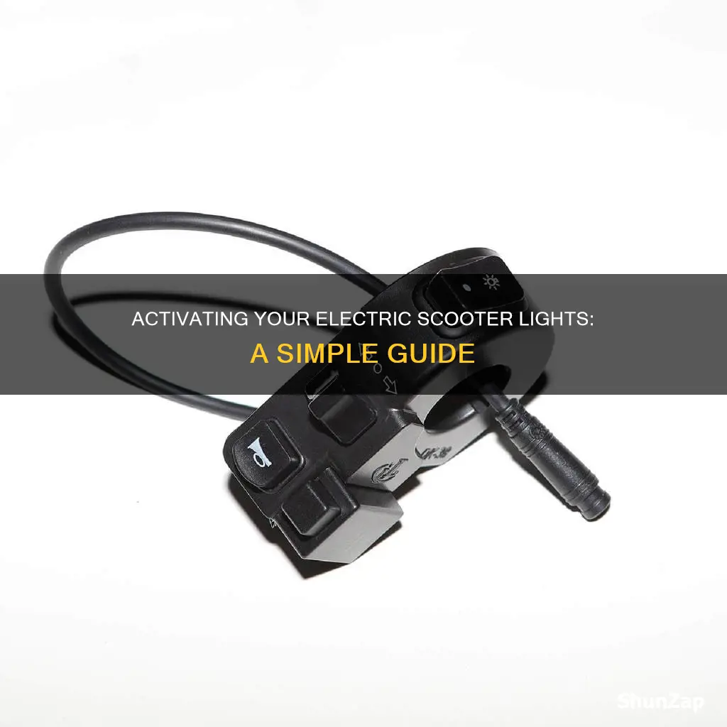 how to turn light on electric scooter