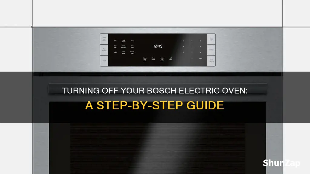 how to turn off bosch electric oven