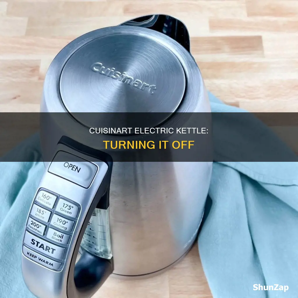 how to turn off cuisinart electric kettle