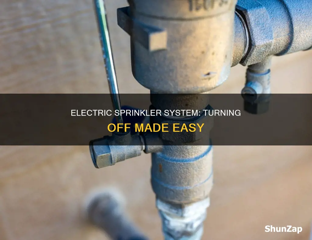 how to turn off electric sprinkler system