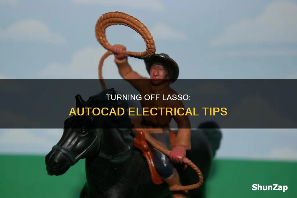 how to turn off lasso autocad electrical