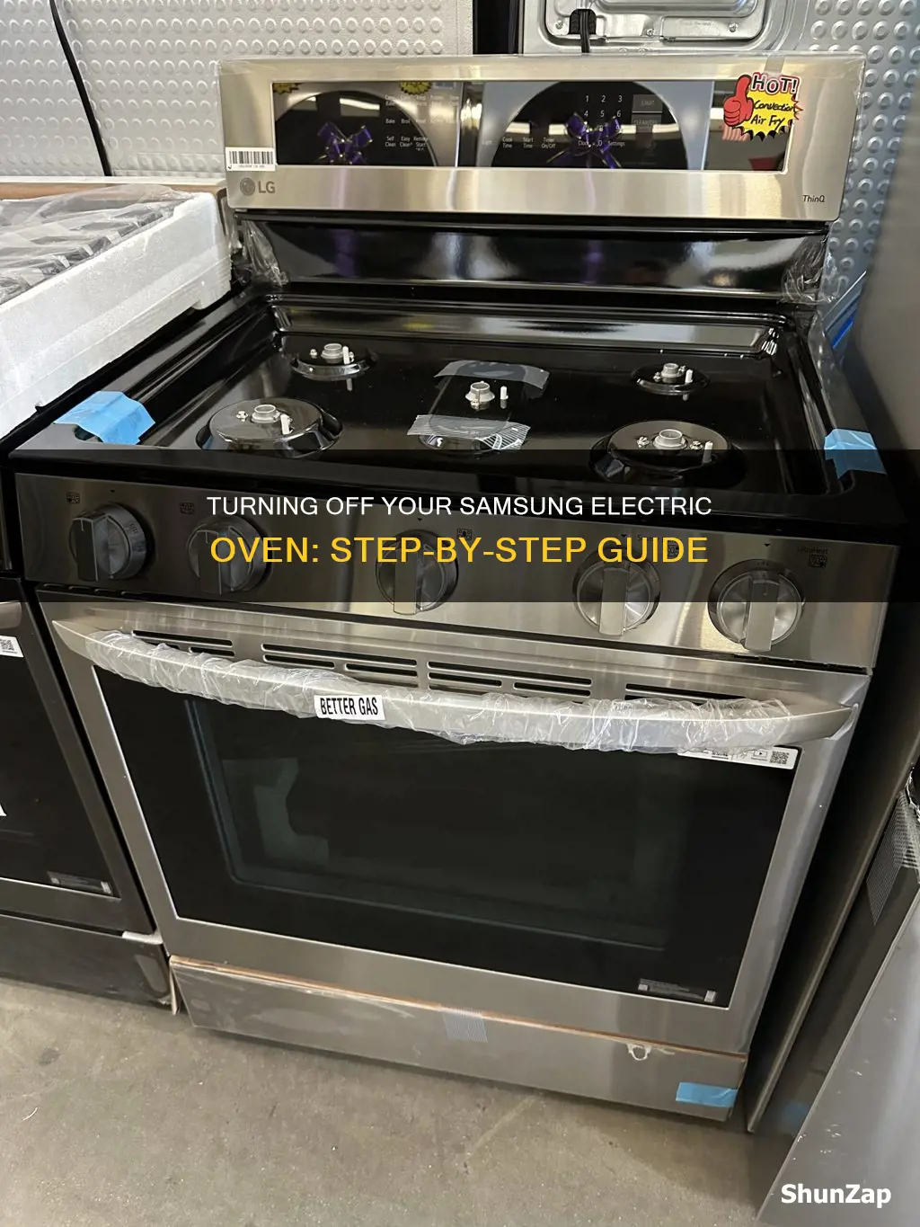 how to turn off samsung electric oven