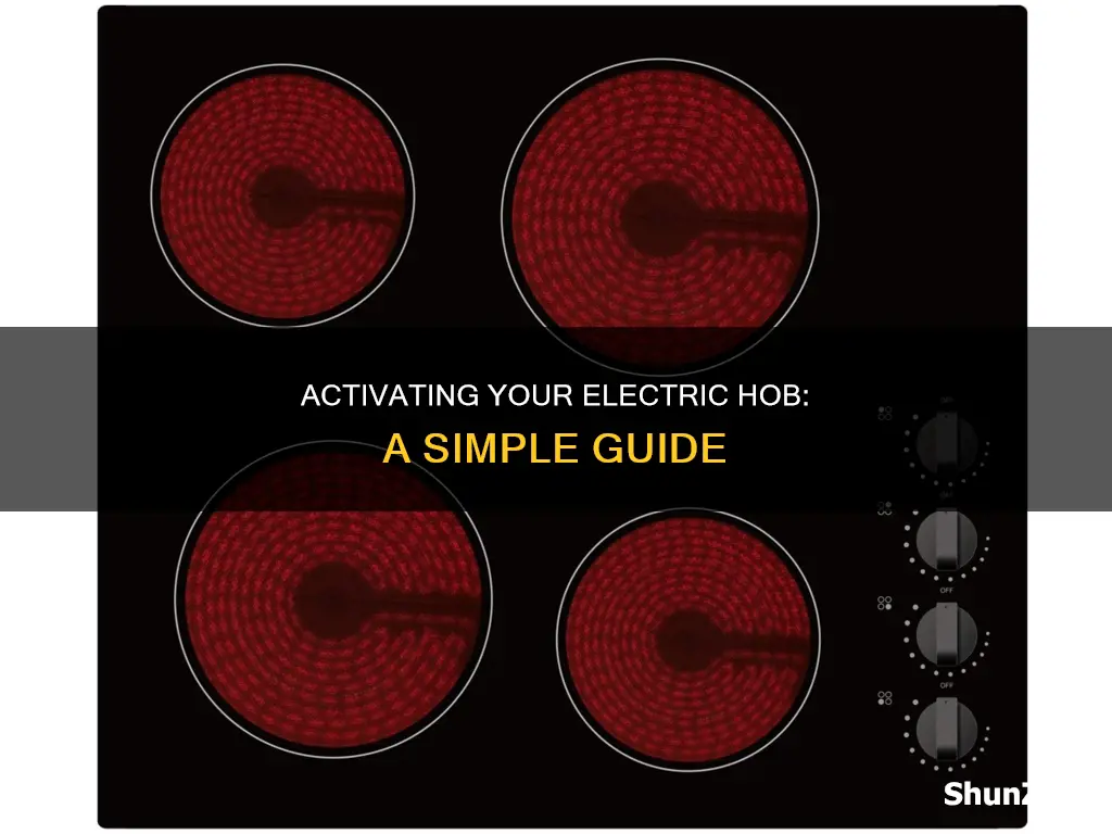 how to turn on an electric hob