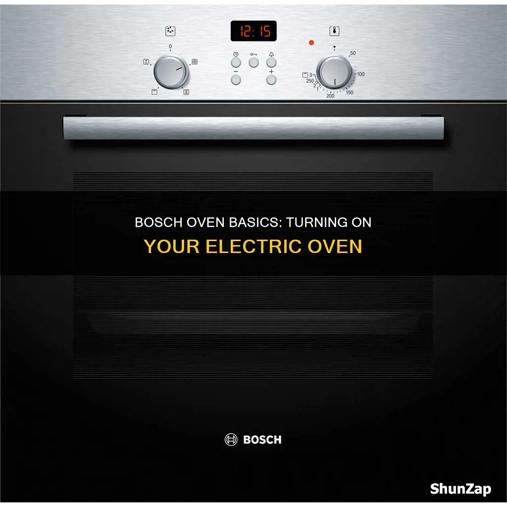 how to turn on bosch electric oven