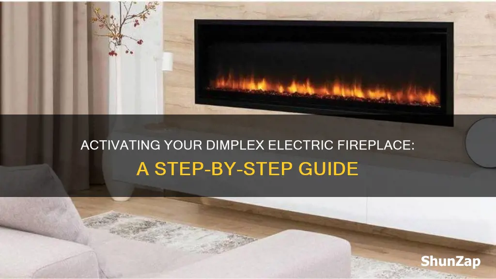 how to turn on dimplex electric fireplace