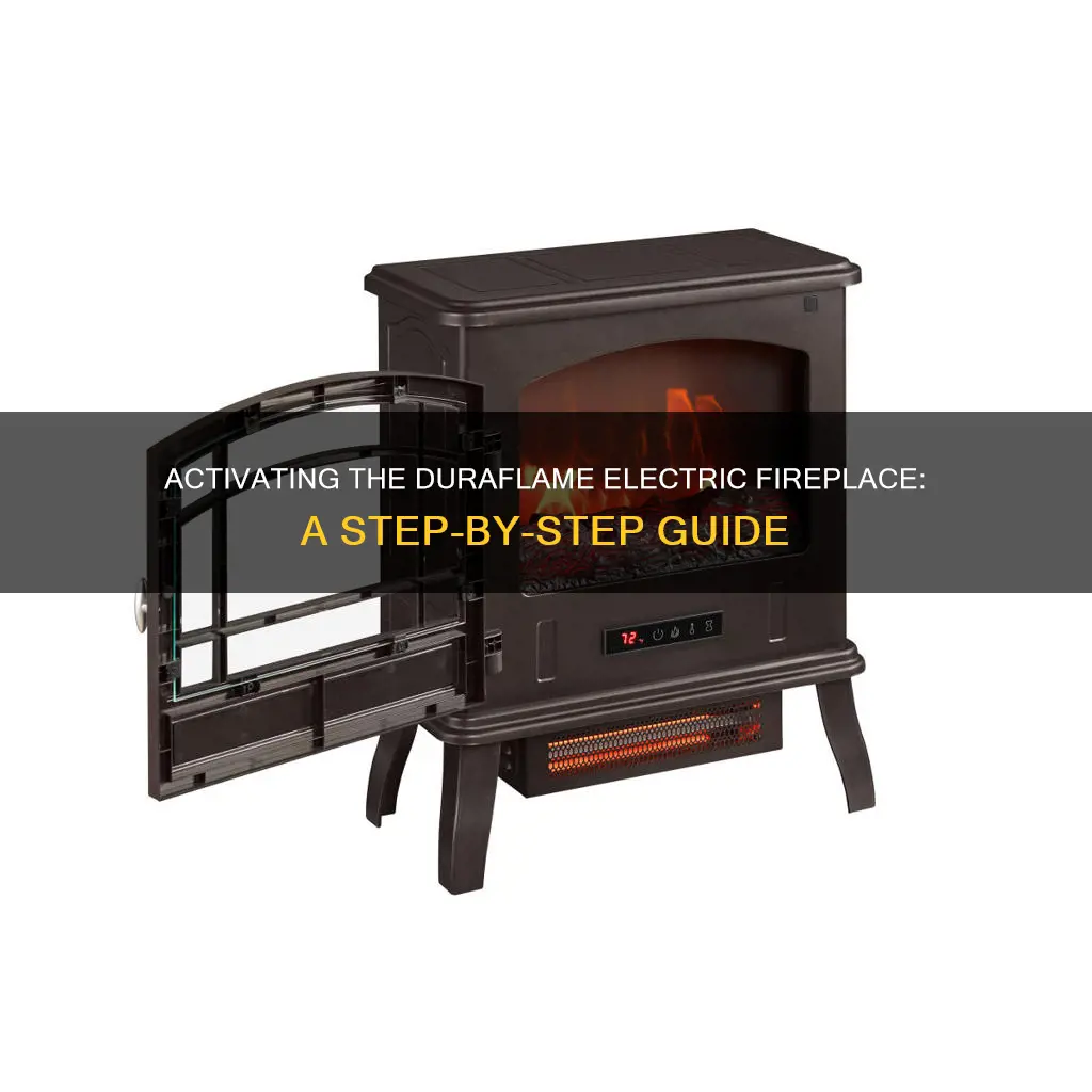 how to turn on duraflame electric fireplace