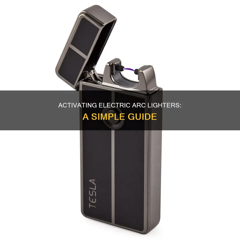 how to turn on electric arc lighter