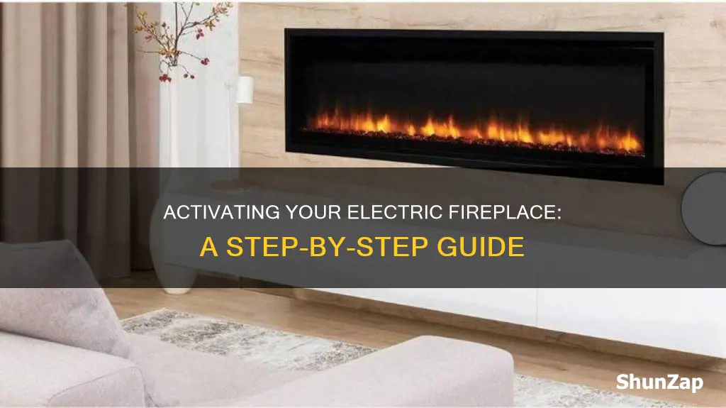 how to turn on electric fire place