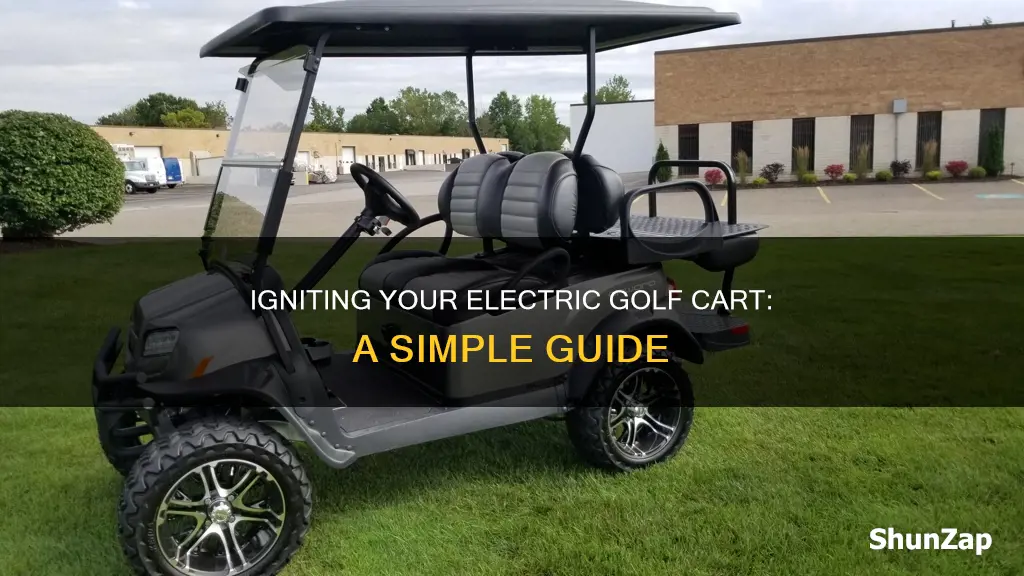 how to turn on electric golf cart