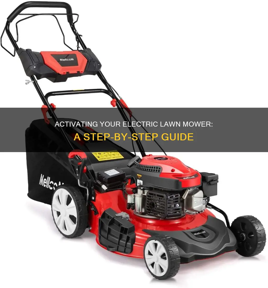 how to turn on electric lawn mower