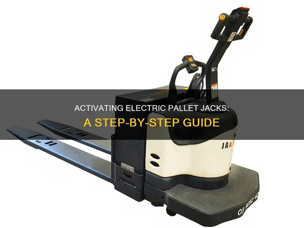 how to turn on electric pallet jack