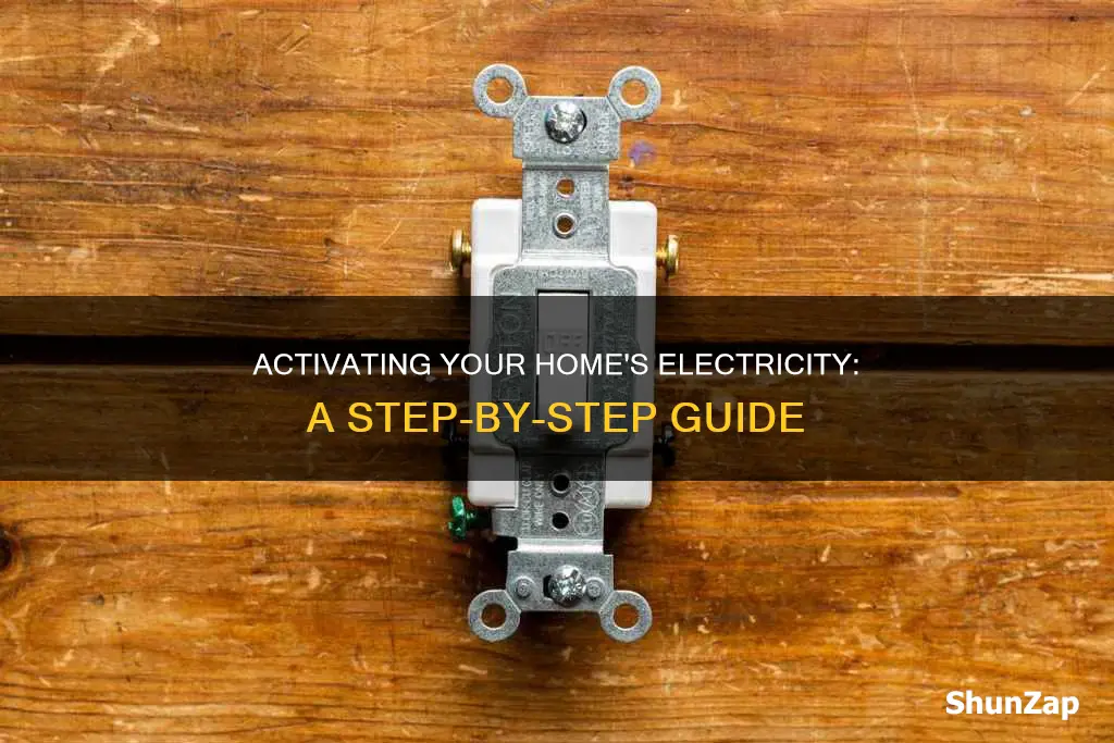 how to turn on electricity at home