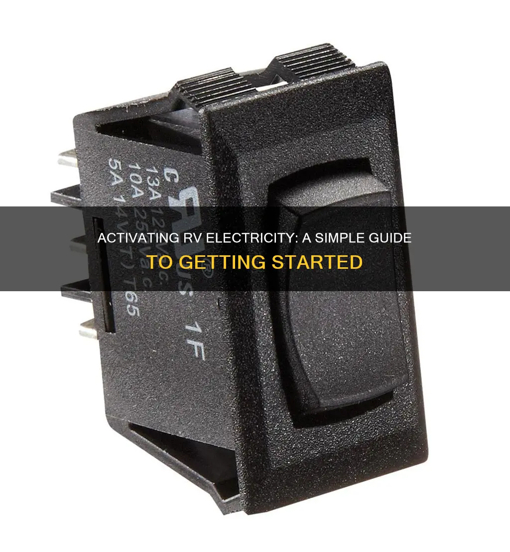 how to turn on electricity in rv