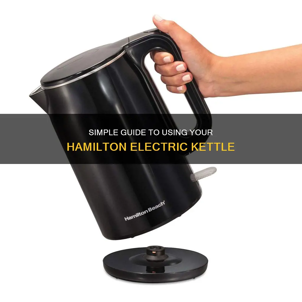 how to turn on hamilton electric kettle