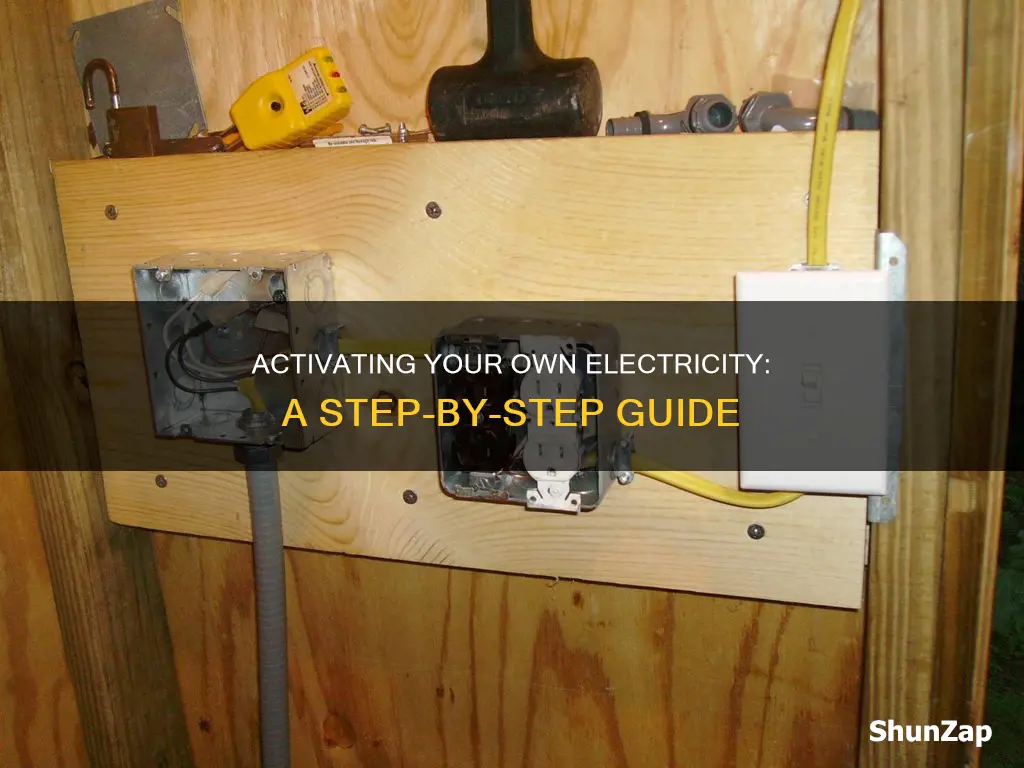 how to turn on my own electricity