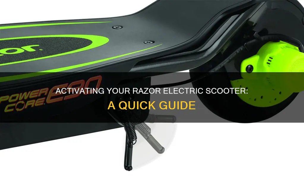 how to turn on razor electric scooter