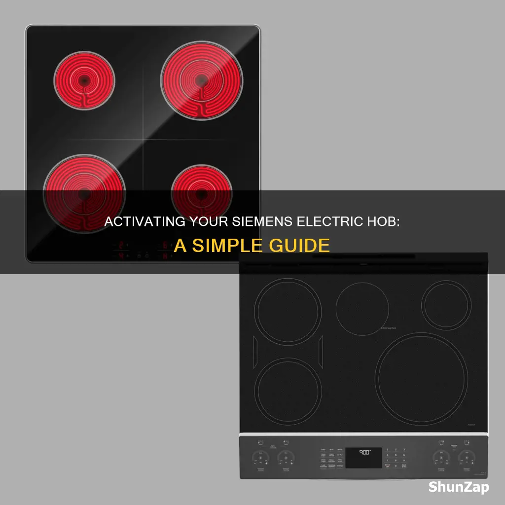 how to turn on siemens electric hob