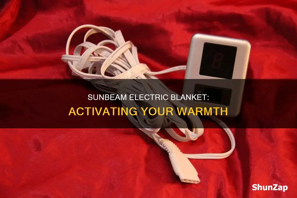 how to turn on sunbeam electric blanket