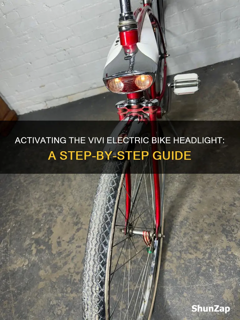 how to turn on vivi electric bike headlight