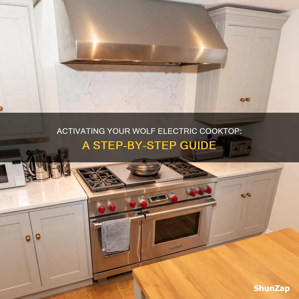 how to turn on wolf electric cooktop