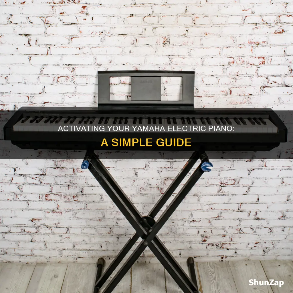 how to turn on yamaha electric piano