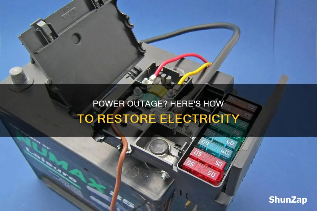 how to turn the electric back on