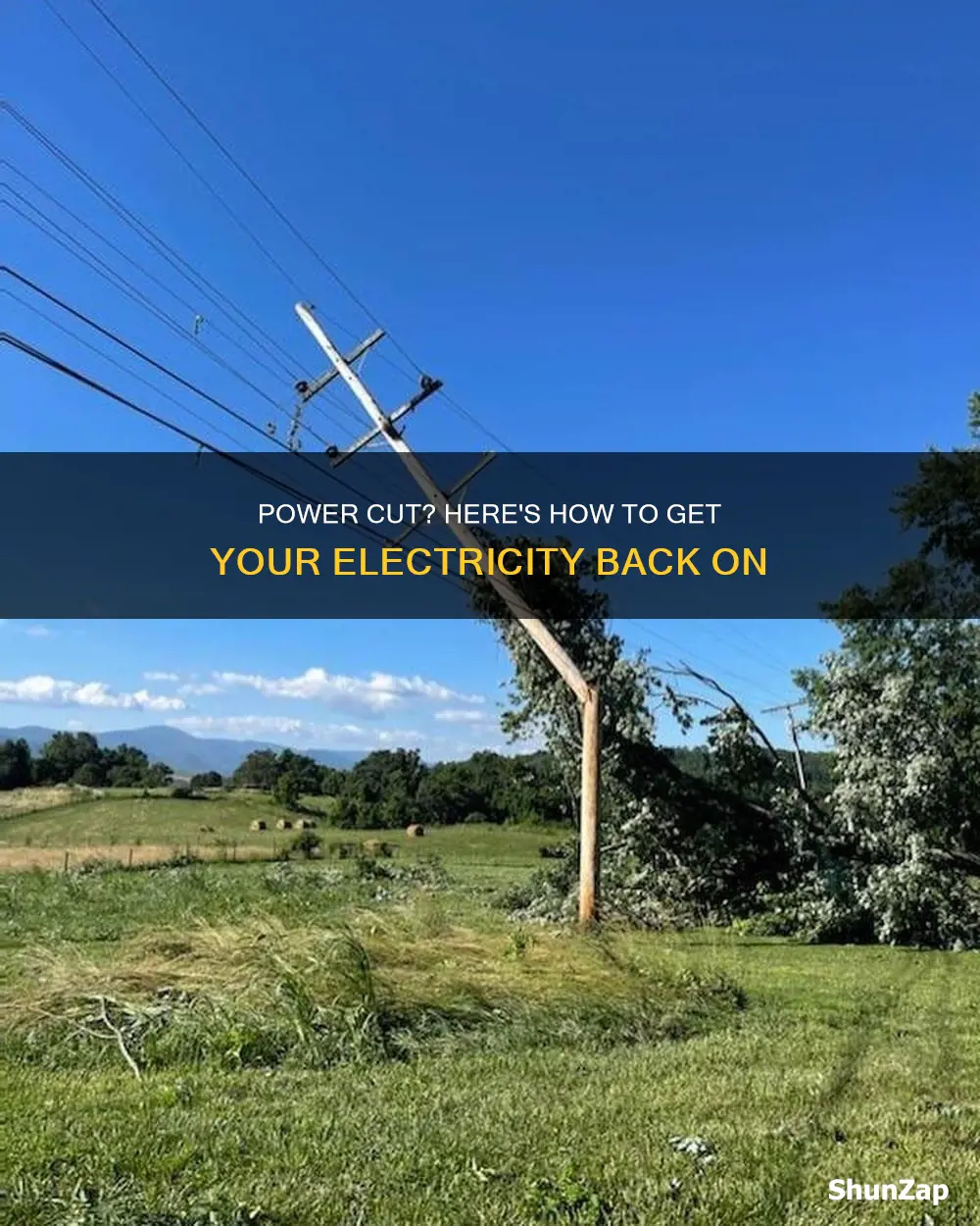 how to turn your electric back on