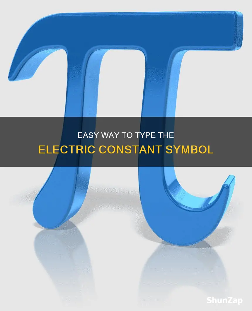 how to type electric constant on keyboard