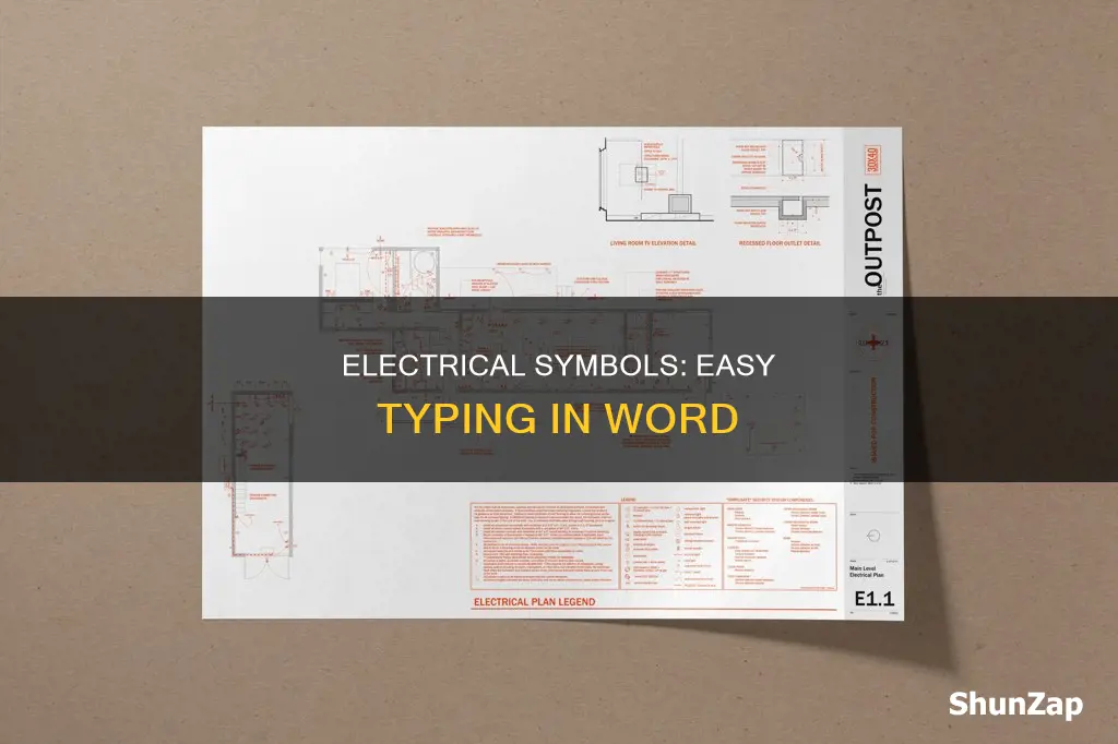 how to type electrical symbols in word
